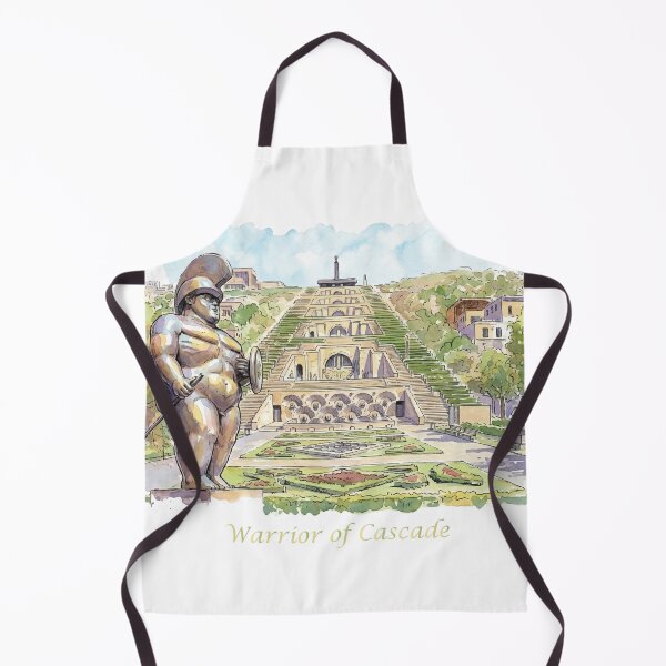 Item preview, Yerevan Cascade Warrior Fernando Botero Sculpture Watercolor Art designed and sold by NareArt.