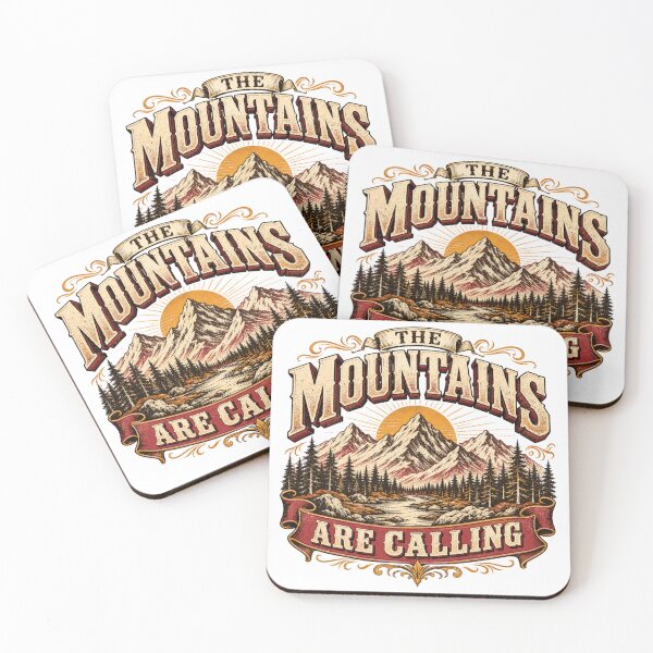 Item preview, The Mountain Are Calling Vintage Woodcut Adventure designed and sold by Vision Crafted.