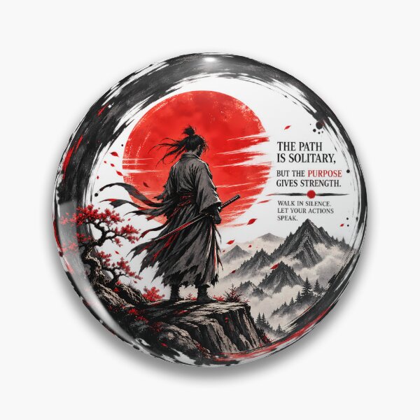 Item preview, Red Sun Samurai – Japanese Warrior on Mountain designed and sold by Srijan-studio.