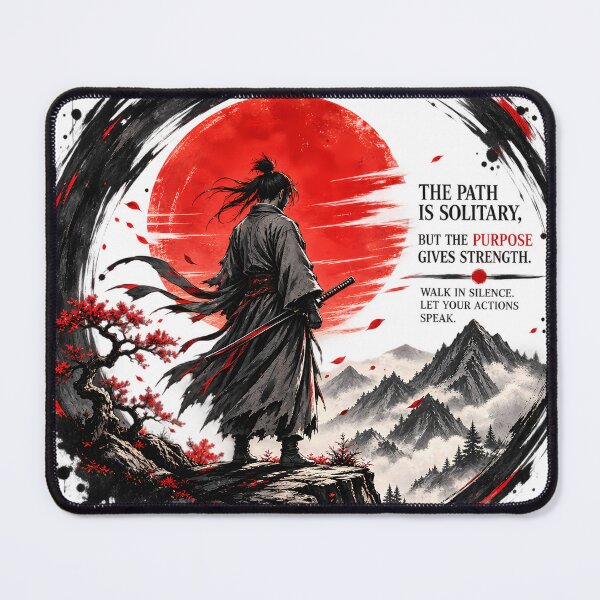 Item preview, Red Sun Samurai – Japanese Warrior on Mountain designed and sold by Srijan-studio.