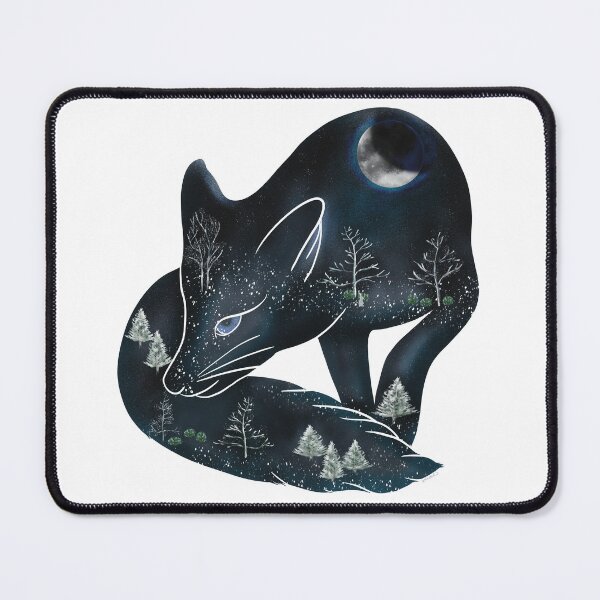 Item preview, Snowy Winter Fox | Midnight | Quiet Magic of Nature Winter Series designed and sold by Winooski Designs.