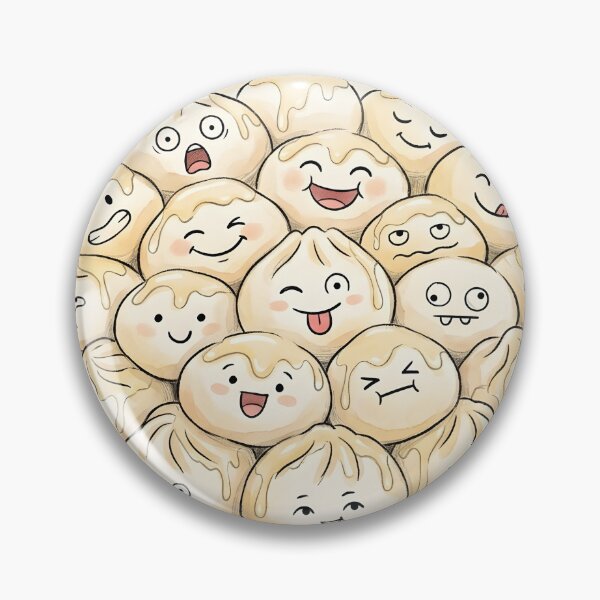 Item preview, Cute Steamed Flower Buns Kawaii Asian Bakery Illustration designed and sold by DuckOddity.