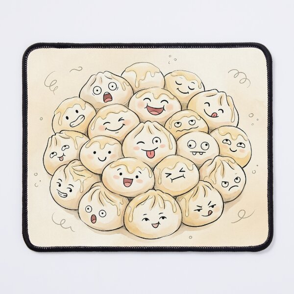 Item preview, Cute Steamed Flower Buns Kawaii Asian Bakery Illustration designed and sold by DuckOddity.