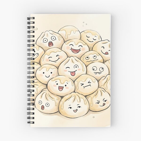 Item preview, Cute Steamed Flower Buns Kawaii Asian Bakery Illustration designed and sold by DuckOddity.