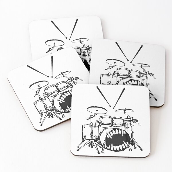 Item preview, Funny Drummer  – Drum Kit Monster Face for Music Lovers & Band Members designed and sold by SunandShade.
