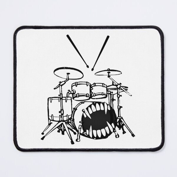 Item preview, Funny Drummer  – Drum Kit Monster Face for Music Lovers & Band Members designed and sold by SunandShade.