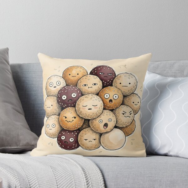 Item preview,  Cute Sesame Balls Jian Dui Kawaii Dim Sum Illustration designed and sold by DuckOddity.