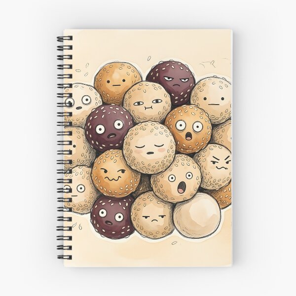 Item preview,  Cute Sesame Balls Jian Dui Kawaii Dim Sum Illustration designed and sold by DuckOddity.