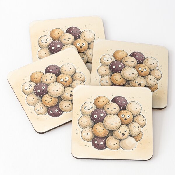 Item preview,  Cute Sesame Balls Jian Dui Kawaii Dim Sum Illustration designed and sold by DuckOddity.