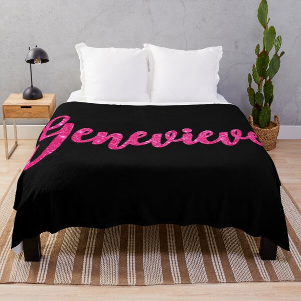 Artikelvorschau, Genevieve – Personalisiertes Namensdesign in leuchtendem Pink mit Glitzer entworfen und verkauft von CamilasPrints.