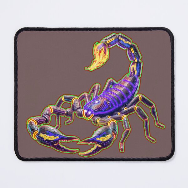 Item preview, Neon Tech Scorpion - Cyber Graphic Art designed and sold by DigitalArtDesignLab.