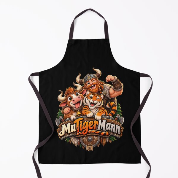 Item preview, MuTigerMann – A funny German pun with Viking, tiger and cow designed and sold by FreshPixelArt.