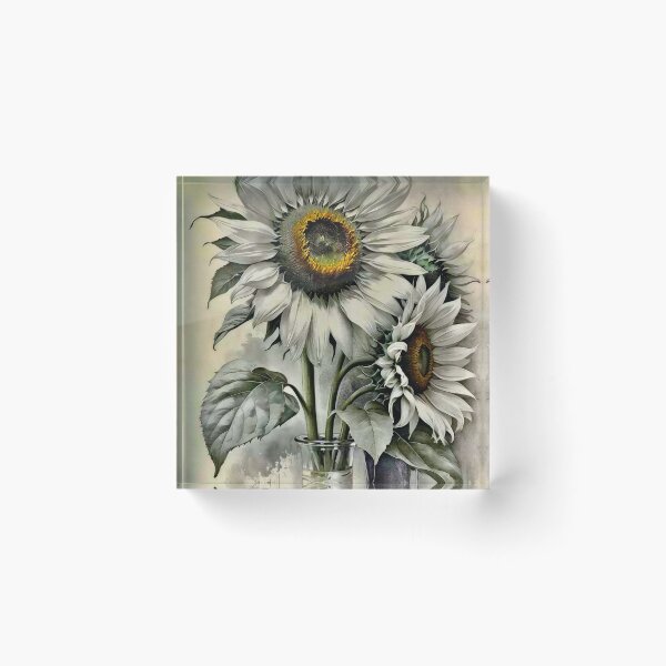 Item preview, White Sunflowers designed and sold by ©Janis Zroback.