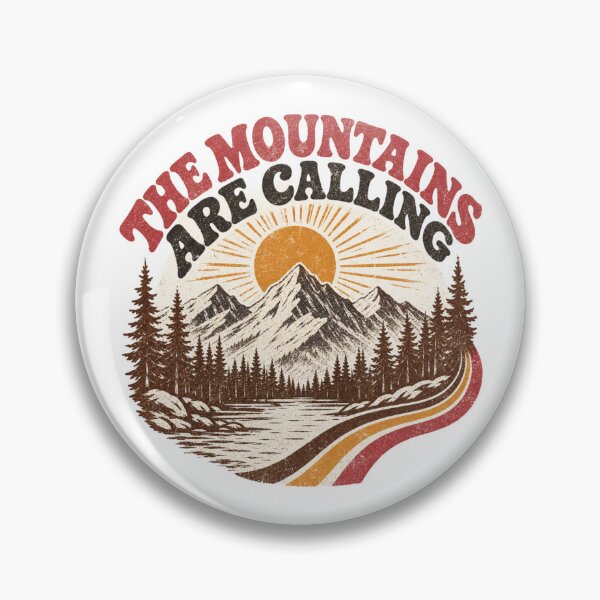Item preview, The Mountains Are Calling Retro Sunset Adventure designed and sold by Vision Crafted.