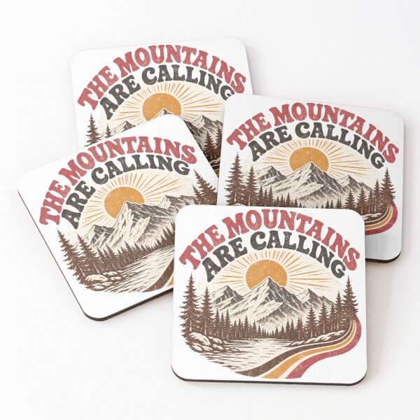 Item preview, The Mountains Are Calling Retro Sunset Adventure designed and sold by Vision Crafted.