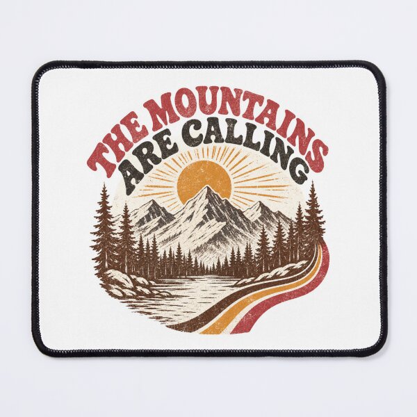 Item preview, The Mountains Are Calling Retro Sunset Adventure designed and sold by Vision Crafted.