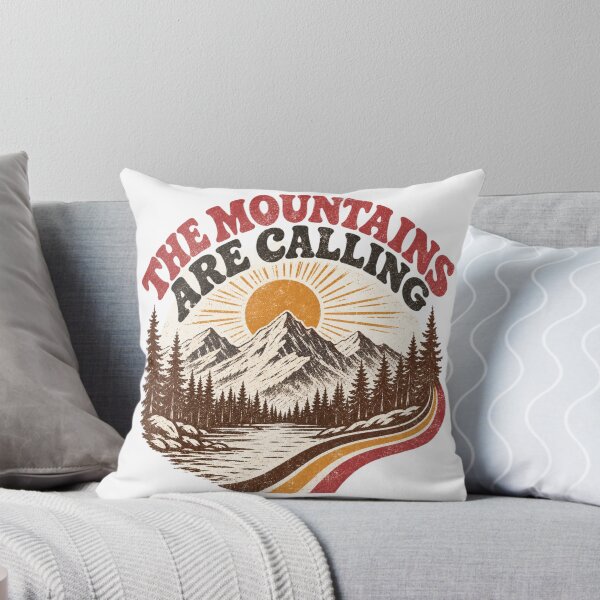 Item preview, The Mountains Are Calling Retro Sunset Adventure designed and sold by Vision Crafted.