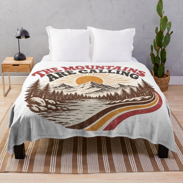 Item preview, The Mountains Are Calling Retro Sunset Adventure designed and sold by Vision Crafted.