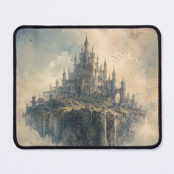 Item preview, The Citadel Above the Clouds – Floating Castle Fantasy Art designed and sold by SacredLensV.