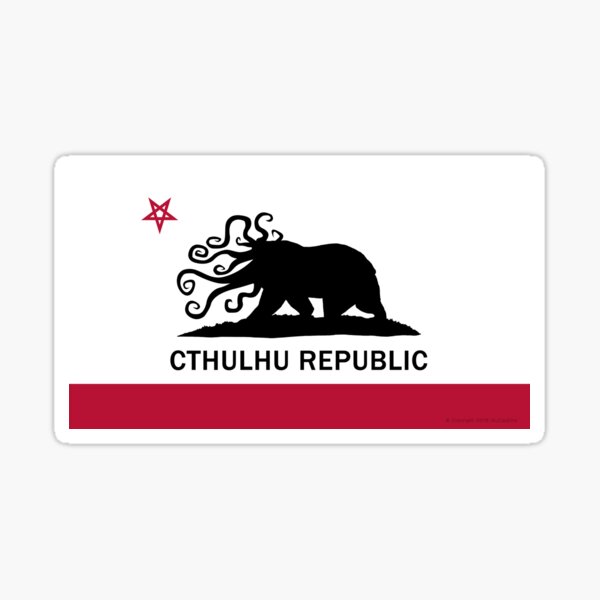 Cthulhu Republic Flag Sticker