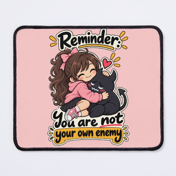 Item preview, Reminder: You Are Not Your Own Enemy – Cute Self Love designed and sold by RaulWeirdAndFun.