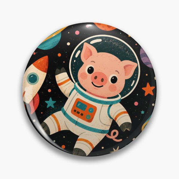 Item preview, Wall Art - Postcard - #5 - Cosmic Pig Explorer designed and sold by ForeverPrintsOK.