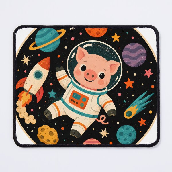 Item preview, Wall Art - Postcard - #5 - Cosmic Pig Explorer designed and sold by ForeverPrintsOK.