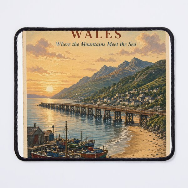 Item preview, Barmouth – Where the Mountains Meet the Sea designed and sold by kablon art ⭐⭐⭐⭐.