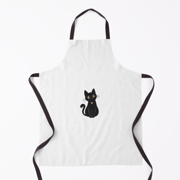 Item preview, Cute Black Cat with Pink Heart Kawaii Illustration for Cat Lovers designed and sold by SociallyDeadClub.