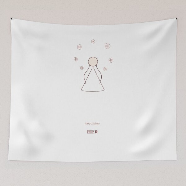 Item preview, Becoming Her Feminine Line Art Flowers designed and sold by kd2010.
