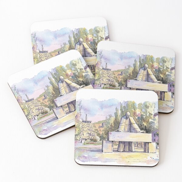 Item preview, Yerevan Cascade Alexander Tamanyan Monument Watercolor Art designed and sold by NareArt.