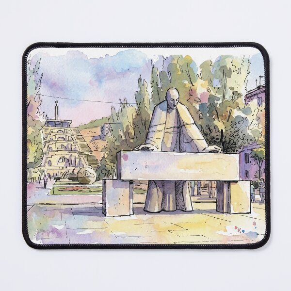 Item preview, Yerevan Cascade Alexander Tamanyan Monument Watercolor Art designed and sold by NareArt.
