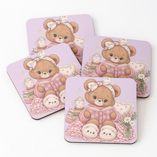 Item preview, Cozy Bookish Bear Reading designed and sold by PixelChaptersByKira.