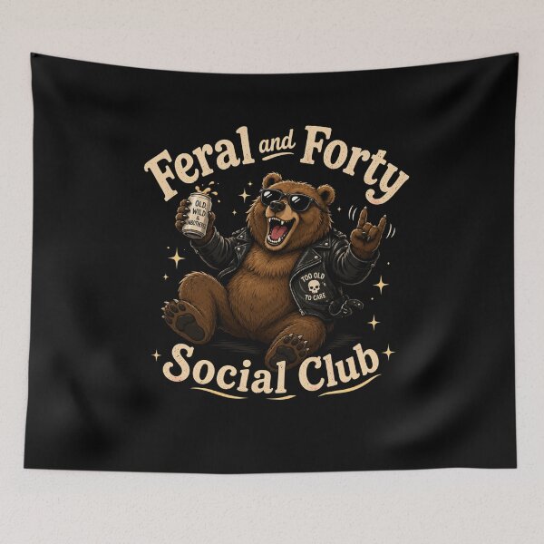 Item preview, Feral and Forty Social Club  designed and sold by TheEndDesign.