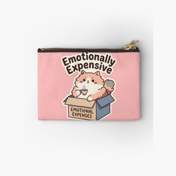 Item preview,  Emotionally Expensive Cat | Cute Kawaii Funny Cat Meme fluffy cat version designed and sold by kuwagatamushi.