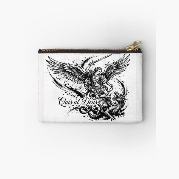Item preview, Saint Michael the Archangel Quis Ut Deus White Background designed and sold by MantoSagrado.