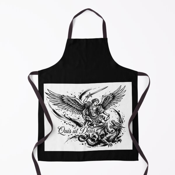 Item preview, Saint Michael the Archangel Quis Ut Deus White Background designed and sold by MantoSagrado.