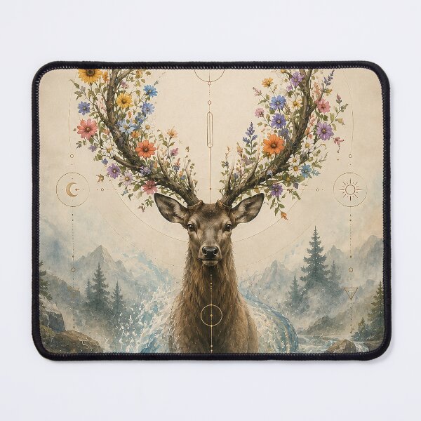 Item preview, Sacred Deer – Mystical Stag Woodland Nature Art designed and sold by SacredLensV.