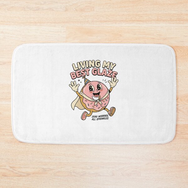 Item preview, Cheerful Pink Donut Wearing A Party Hat designed and sold by HoopeStylee.