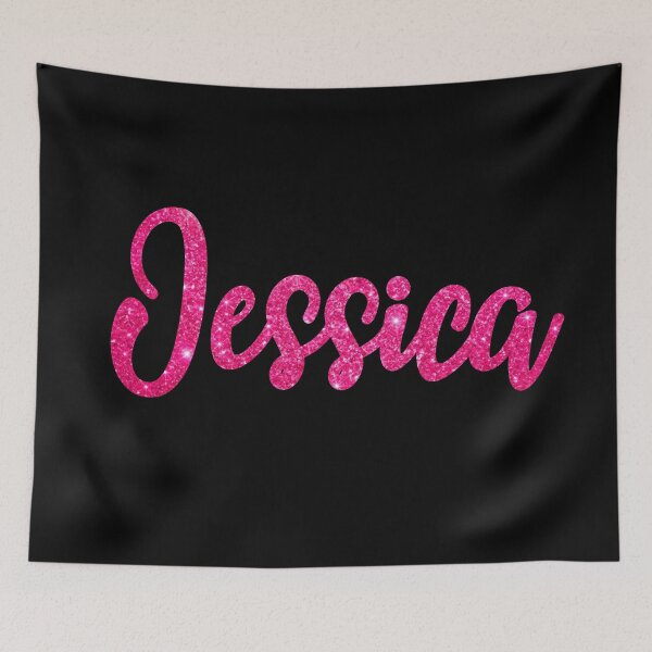 Item preview, Jessica Hot Pink Sparkly Personalised Name Design designed and sold by CamilasPrints.