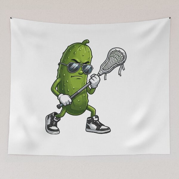 Item preview, Cool Pickle Lacrosse Player designed and sold by beoldfashioned.
