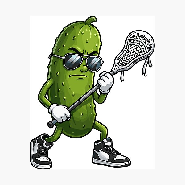 Item preview, Cool Pickle Lacrosse Player designed and sold by beoldfashioned.