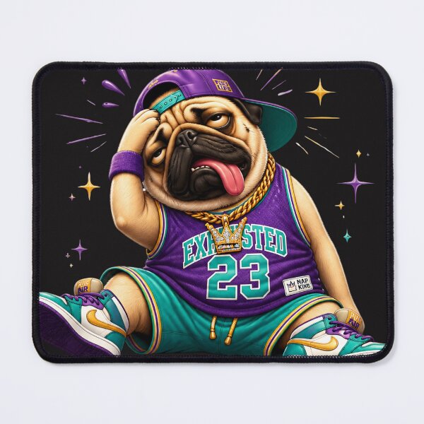 Item preview, Exhausted MVP Pug – Tired sports legend designed and sold by design-rebell.