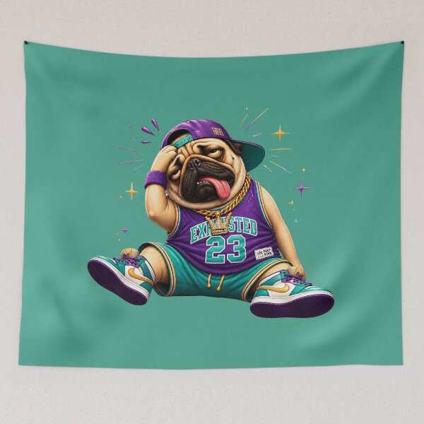 Item preview, Exhausted MVP Pug – Tired sports legend designed and sold by design-rebell.