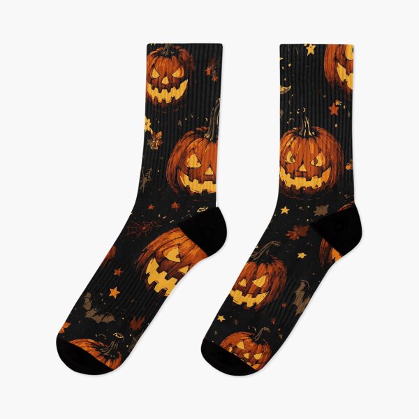 Item preview, Spooky Jack O Lantern Halloween Pattern designed and sold by Sunday.Supply.