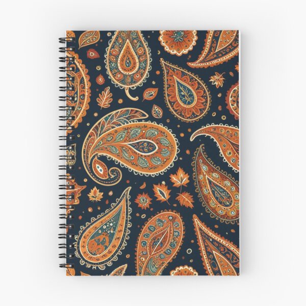 Item preview, Autumn Orange Paisley Dark Pattern designed and sold by Harmonic_Layers.