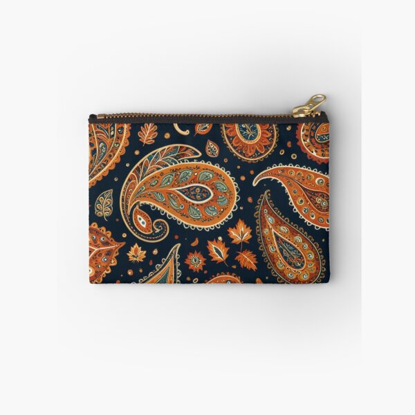 Item preview, Autumn Orange Paisley Dark Pattern designed and sold by Harmonic_Layers.