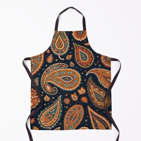 Item preview, Autumn Orange Paisley Dark Pattern designed and sold by Harmonic_Layers.