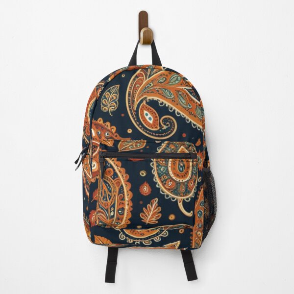 Item preview, Autumn Orange Paisley Dark Pattern designed and sold by Harmonic_Layers.