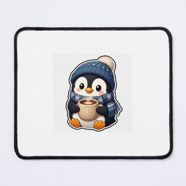 Item preview, Cozy Penguin with Coffee – Cute Winter Kawaii Sticker designed and sold by SakuraHQ.